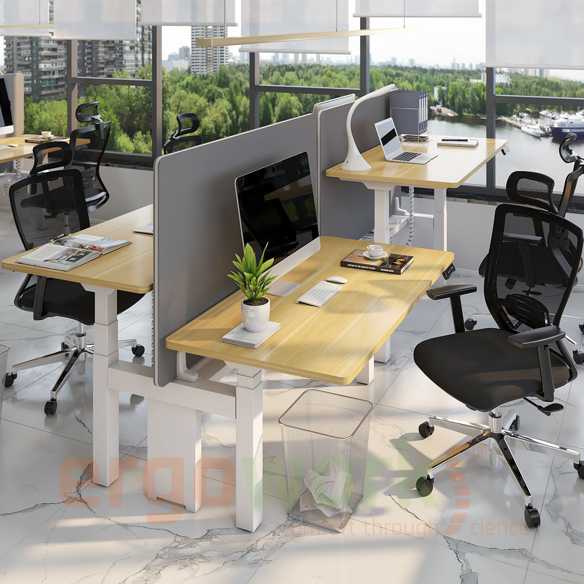 Dual Benching Electric Desk - Ergoworks