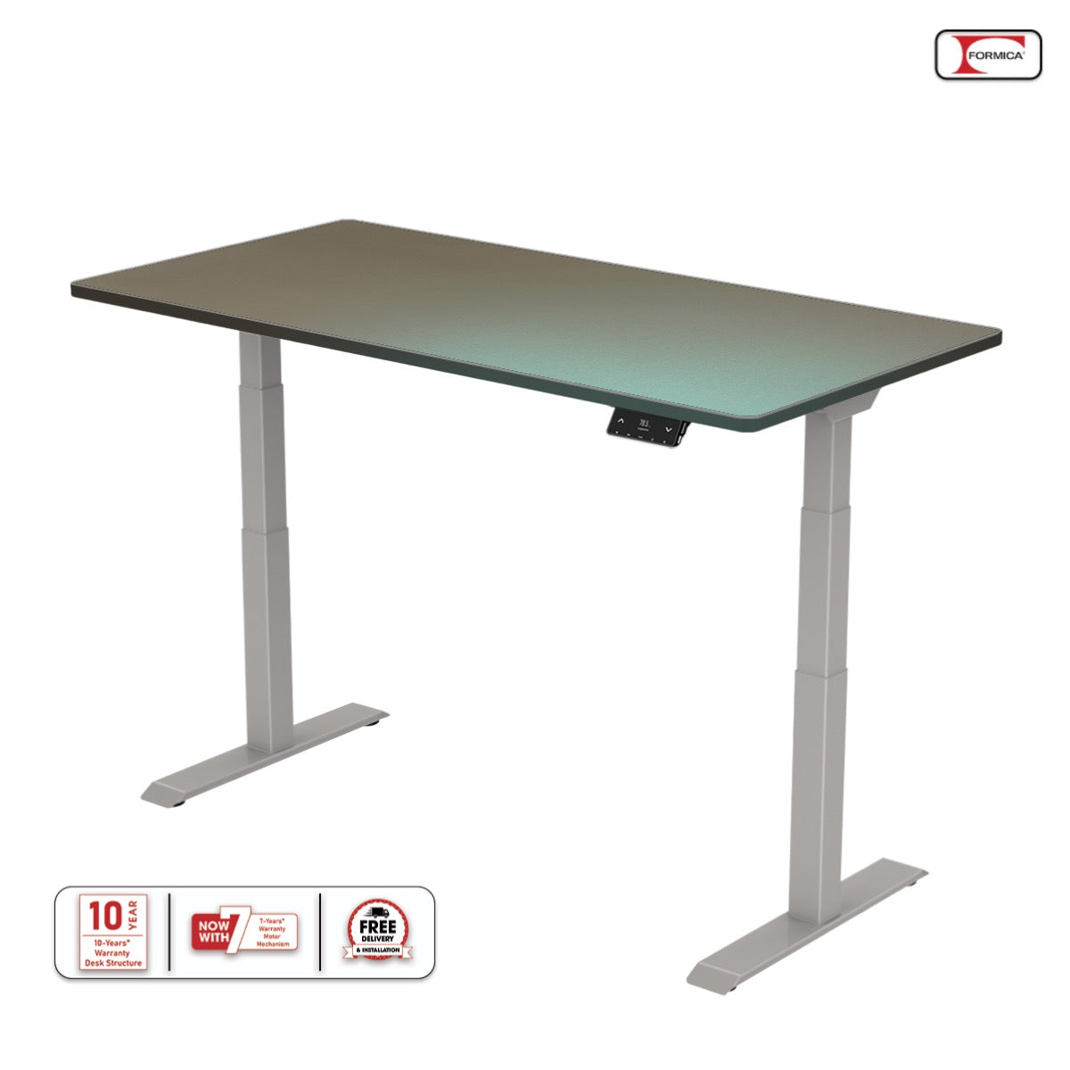 Ergoworks Signature Standing Desk, Formica Laminate 0.8mm Tabletop Unique Colours