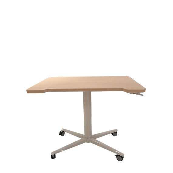 Mobile Single Pole Pneumatic Adjustable Desk ERGOWORKS