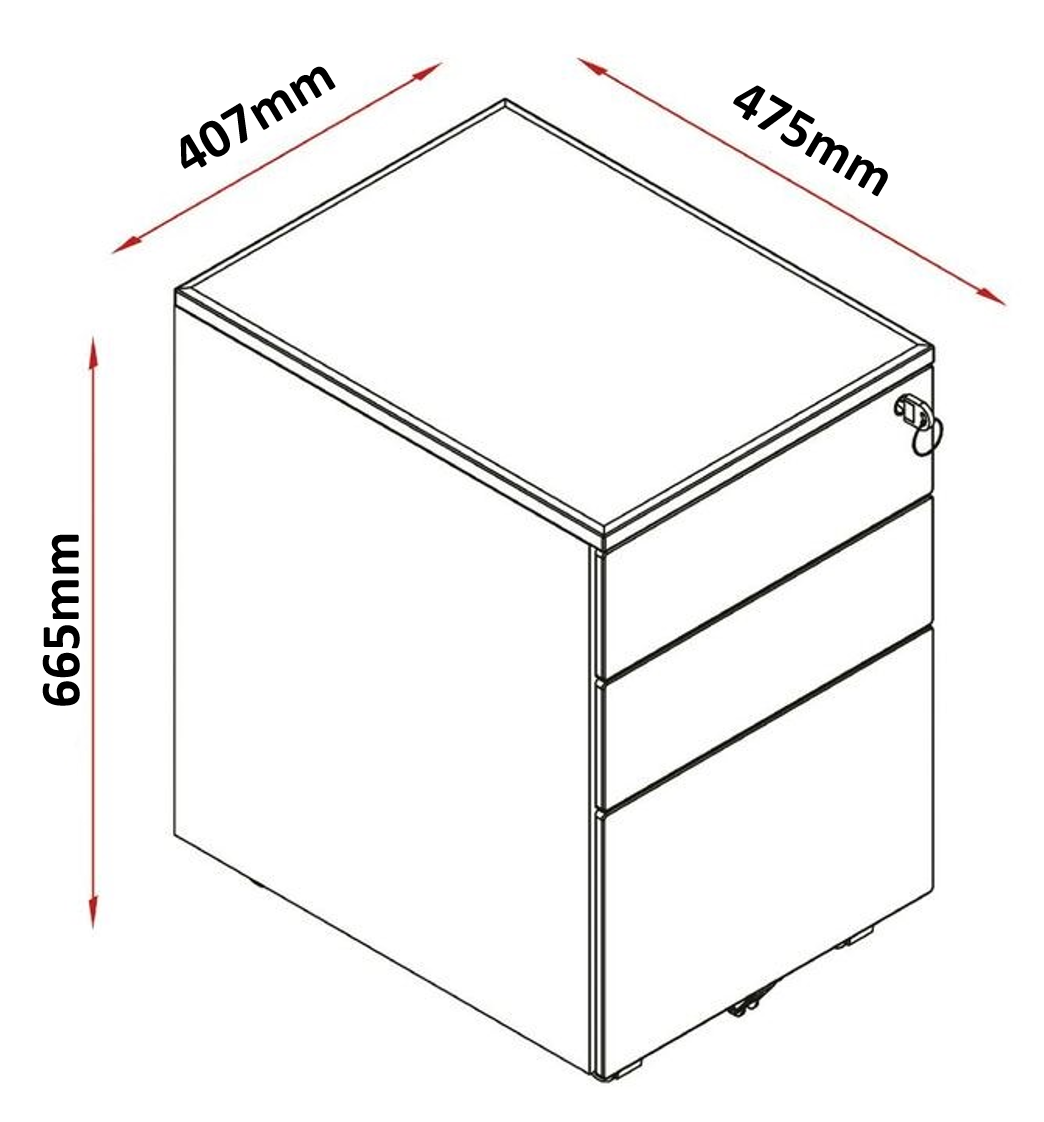 first mobile pedestal drawer
