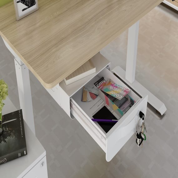 Ergoworks Under-Desk Accessories Under-Desk Steel Side Drawer With Lock Ergoworks