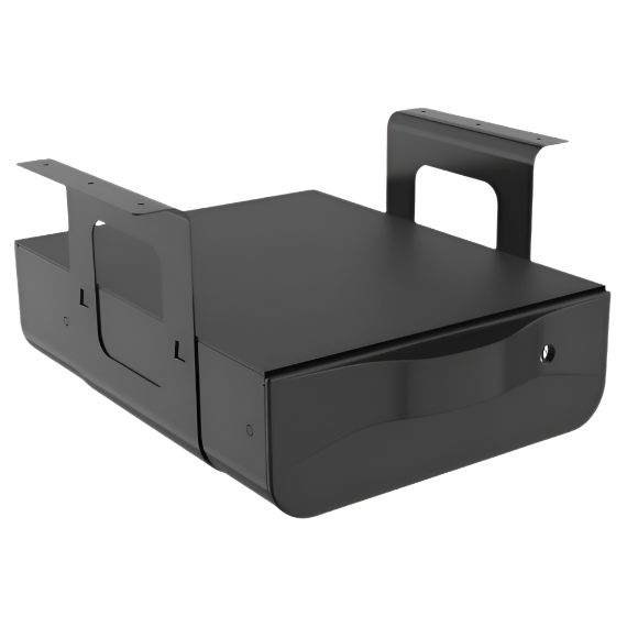 Under-Desk Steel Side Drawer With Lock - Ergoworks