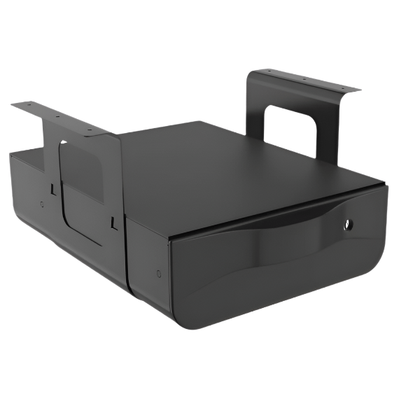Ergoworks Under-Desk Accessories Black Under-Desk Steel Side Drawer With Lock Ergoworks