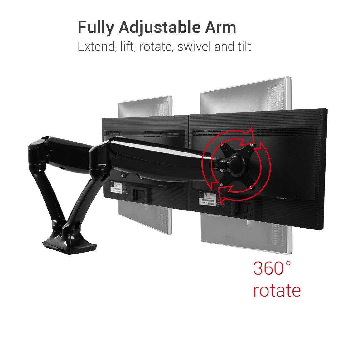Dual Vesa Universal Desk Mount - Ergoworks