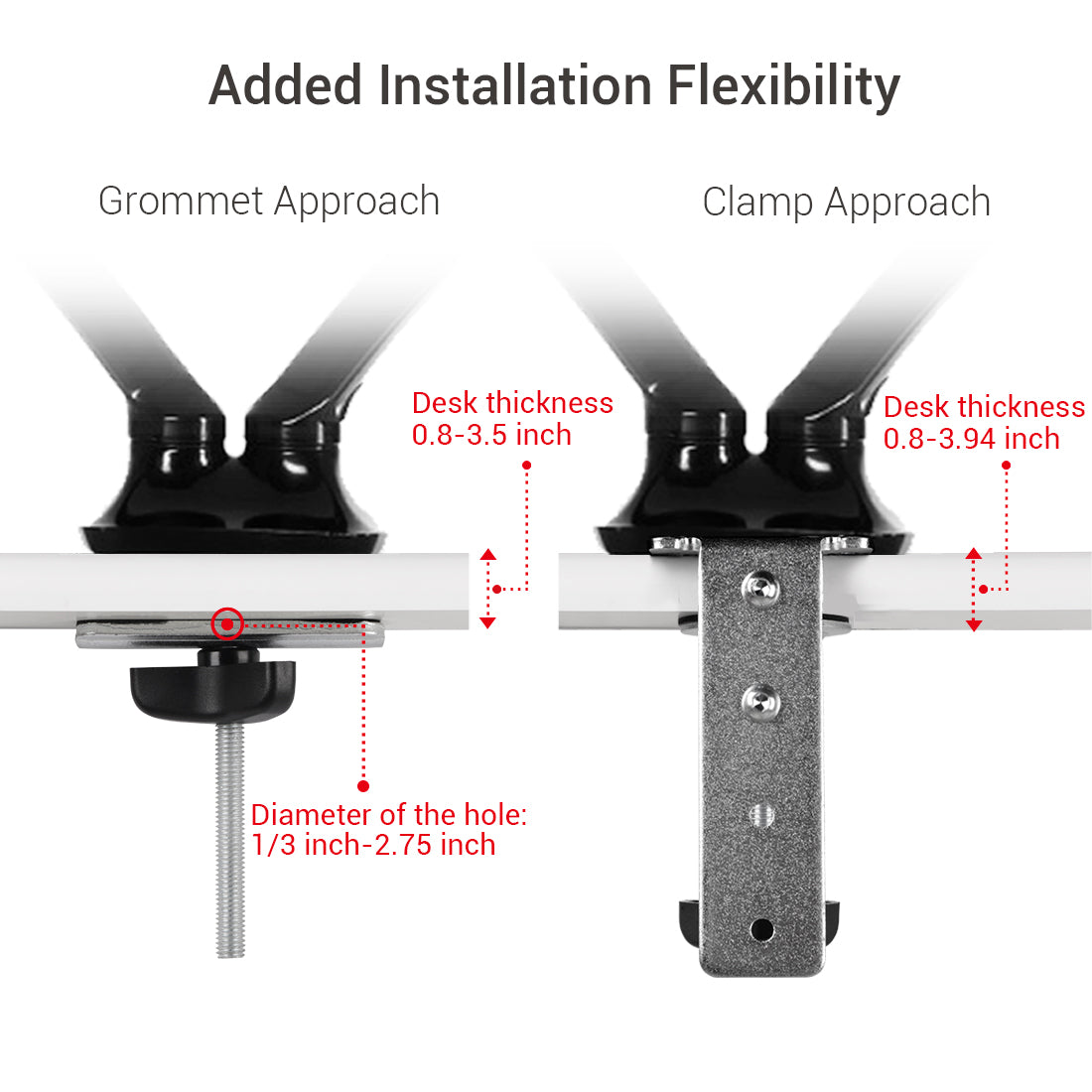 Dual Vesa Universal Desk Mount - Ergoworks