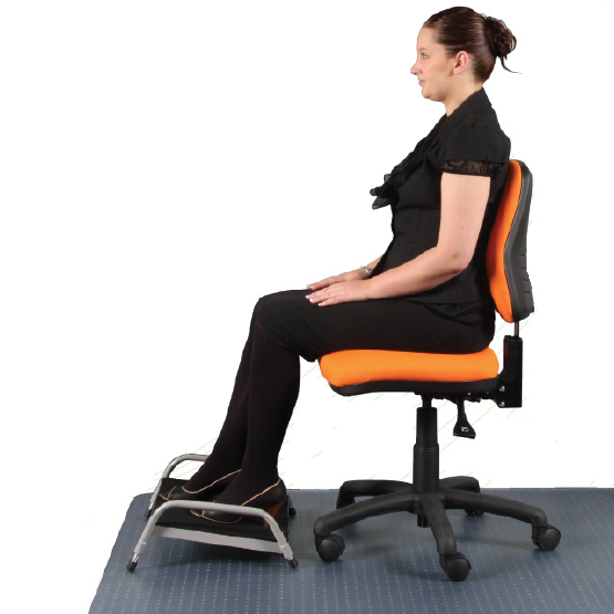 Fluteline Height And Tilt Adjustable Footrest - Ergoworks