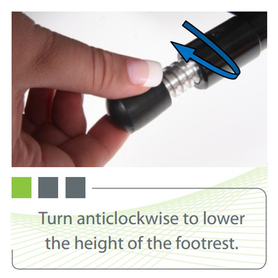 Fluteline Height And Tilt Adjustable Footrest - Ergoworks