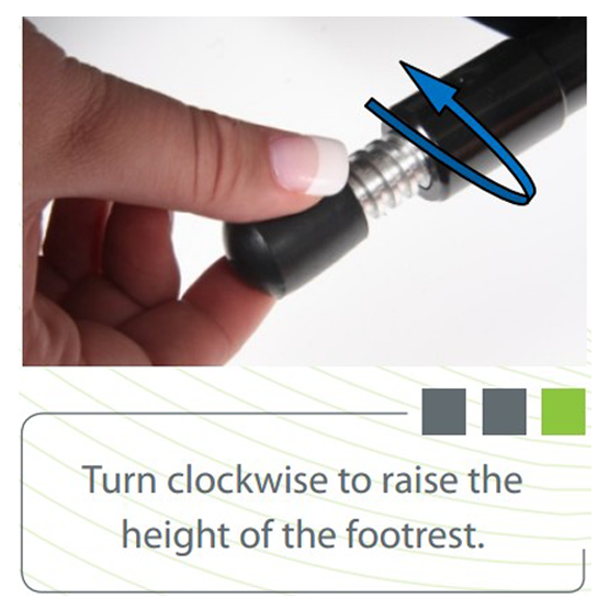 Fluteline Height And Tilt Adjustable Footrest - Ergoworks