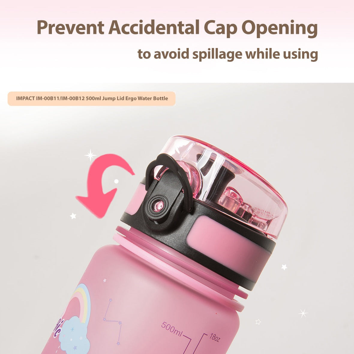 USA Tritan Jump Lid Design Ergo Bottle, 500ML - Ergoworks