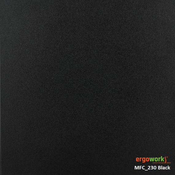 Ergoworks Under-Desk Accessories BLACK EW-2D1F-MFC230 Mobile Pedestal Drawer with Lock and Castors Ergoworks