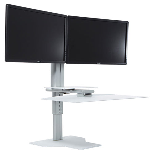 ERGOWORKS - S2S002-SW - UPRITE ERGO Dual Monitor Sit2Stand Workstation (Silver-White)