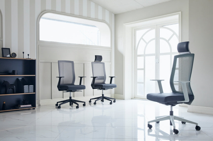 DUOREST Duoflex Square Office Home Ergonomic Mesh Office Chair Black Frame, White Frame