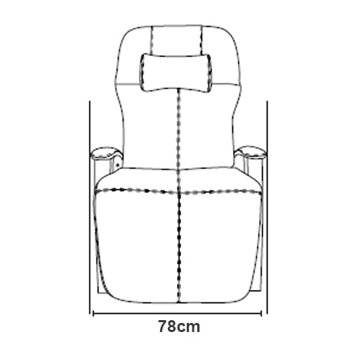 ERGOWORKS - EWZG6000-HWIY - Zero Gravity Massage Recliner Chair (Ivory Genuine Leather with Honey Wood Frame)