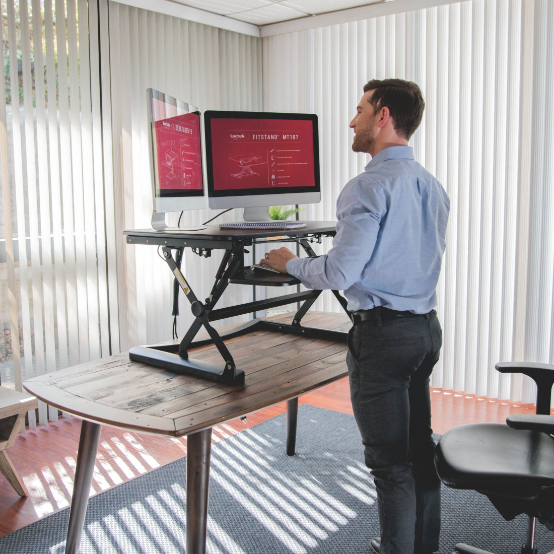 Electric Sit Stand Desk Converter (M Series) - Ergoworks