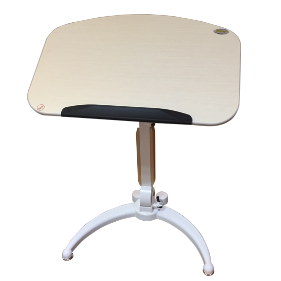 Mobile Gas Lift Height Adjustable Tilt & Foldable Maple Desk - Ergoworks