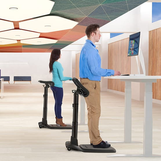 LEANRITE Desk Chair Black LeanRite Standing Desk Chair Ergoworks