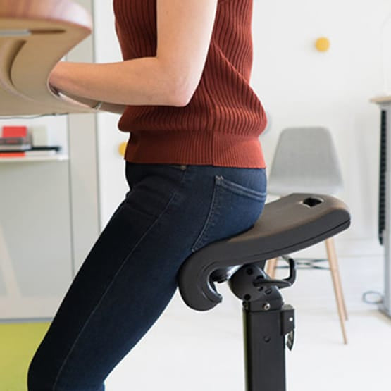 LEANRITE Desk Chair Black LeanRite Standing Desk Chair Ergoworks