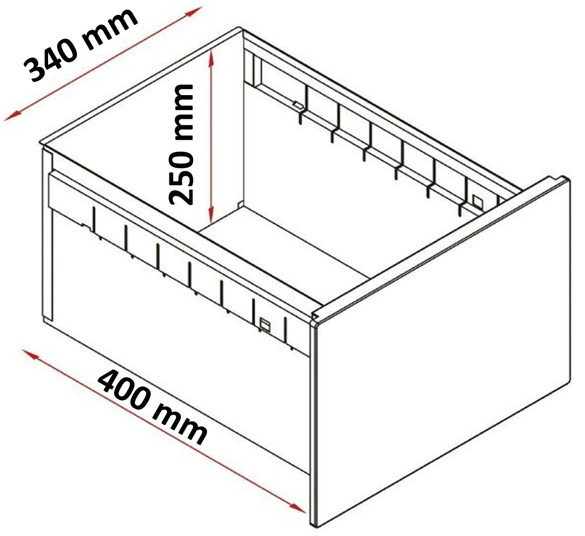 third mobile pedestal drawer
