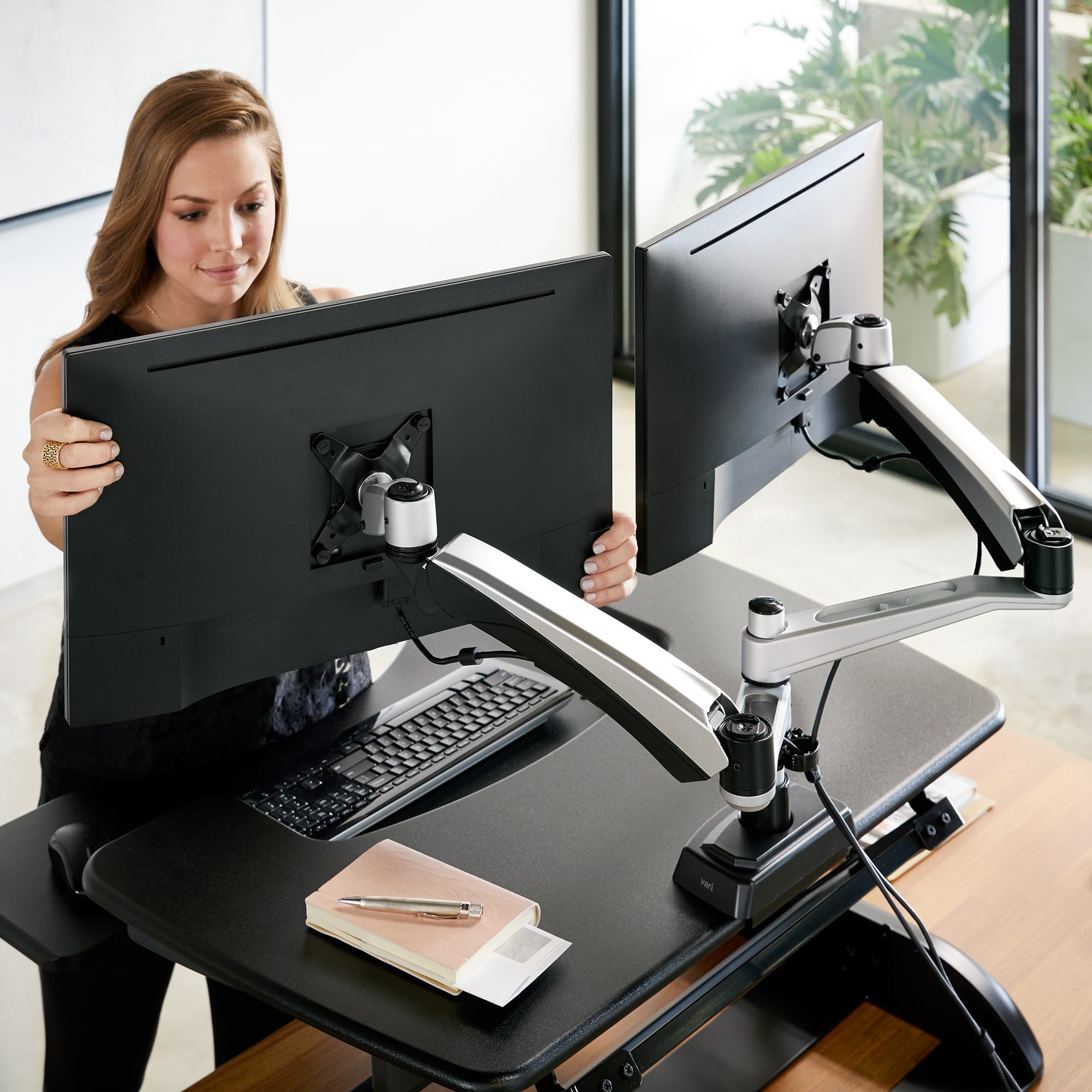 Desk Mount Dual Monitor Arm - Ergoworks