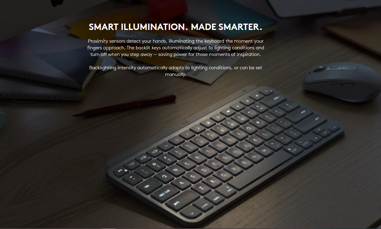 LOGITECH MX Keys Mini Keyboard, Compatible with Mac OS, Window OS, Linux OS