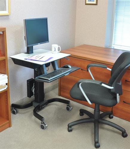 ERGOTRON [CLEARANCE] WorkFit-C, Single LD Sit-Stand Workstation With Monitor Arm Ergoworks