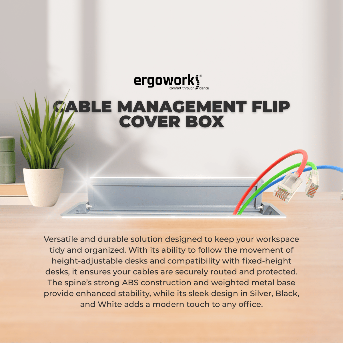 Cable Management Flip Cover Box