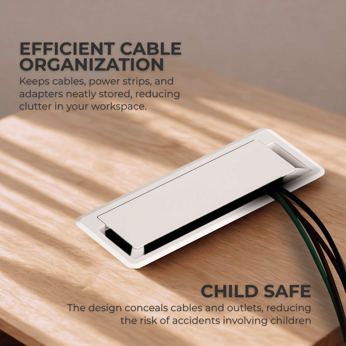 Cable Management Flip Cover Box