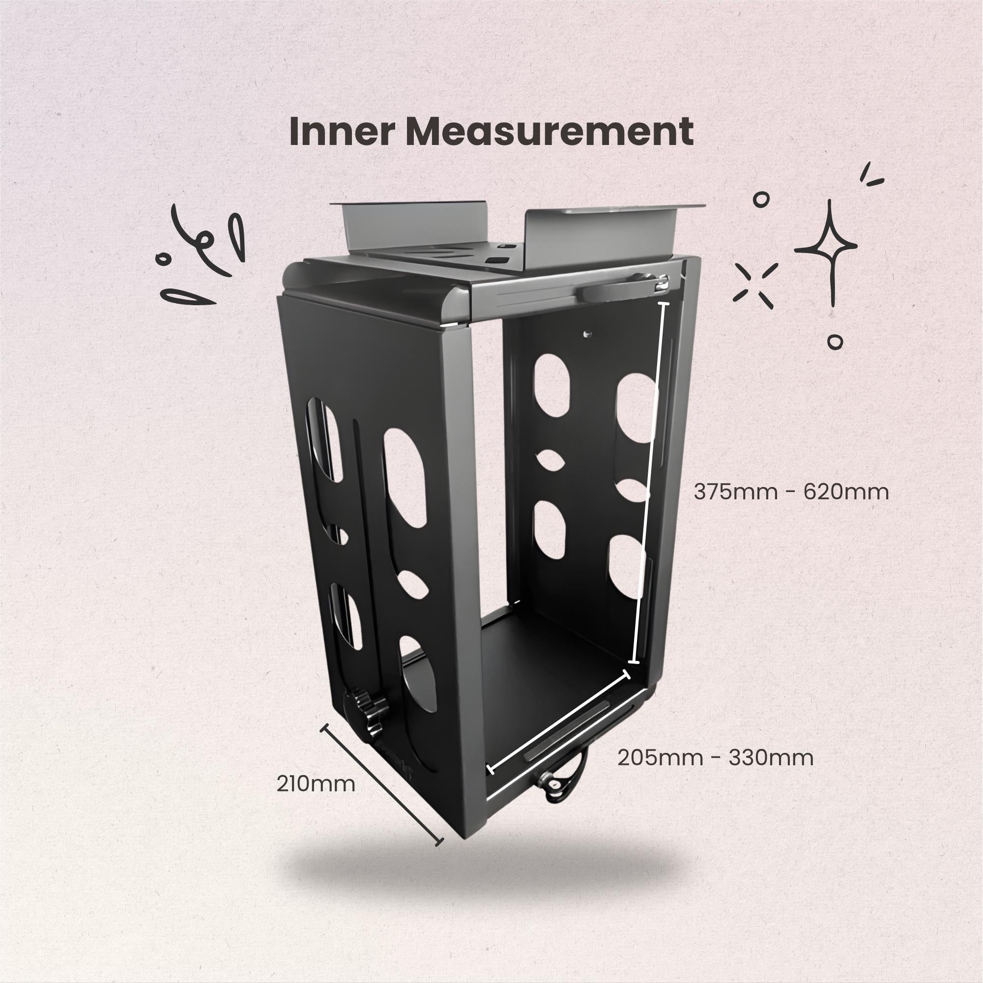 Heavy-Duty Under Desk CPU Holder