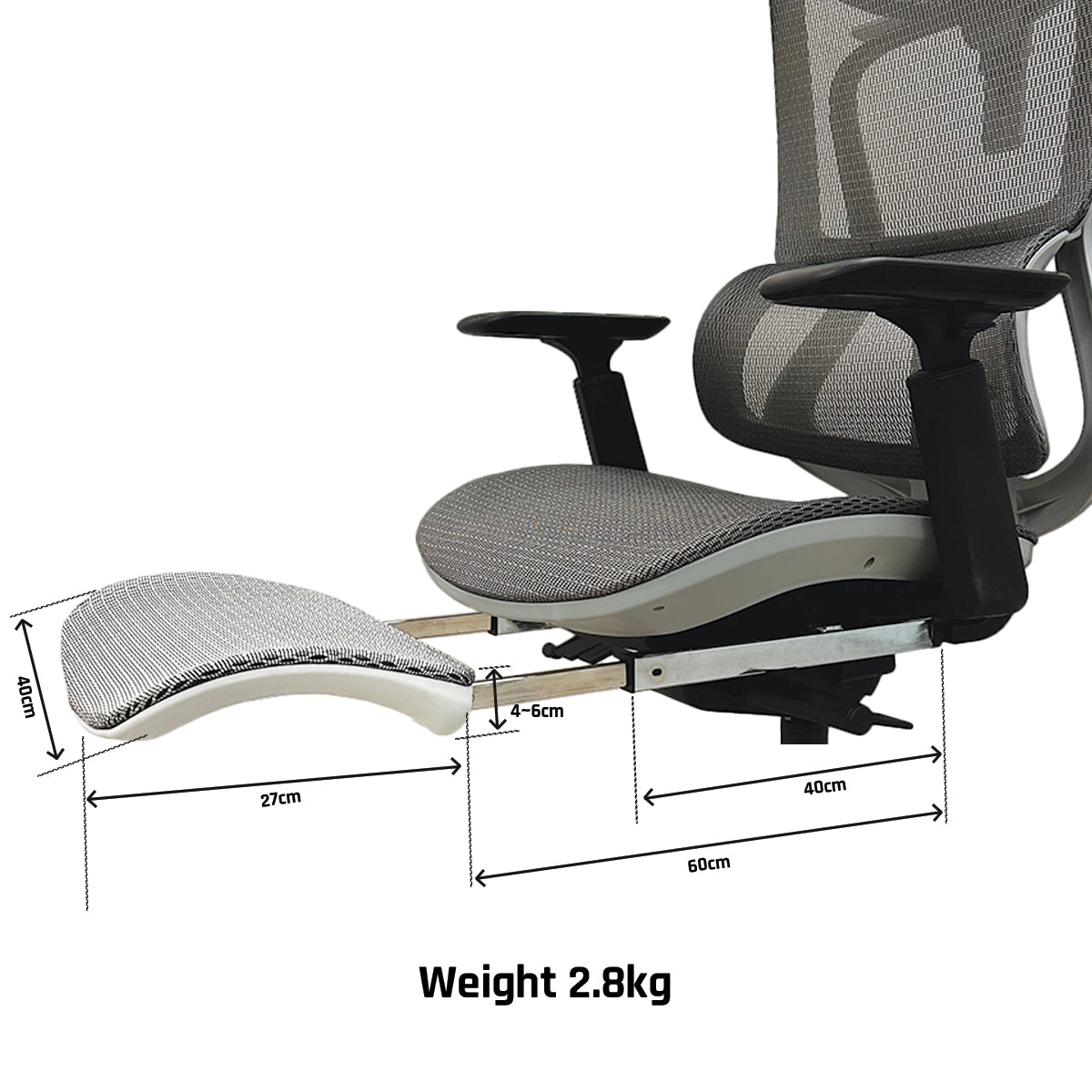 Ergoworks Retractable Footrest (For EW-G881 Truly Perfect Chair)