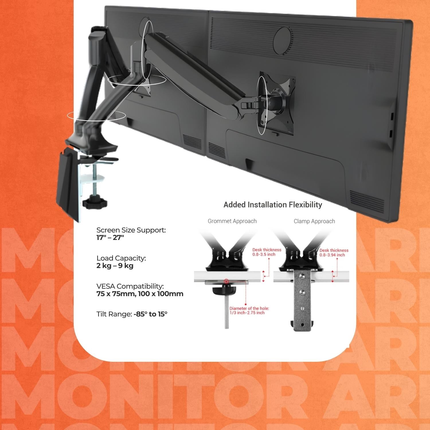 Dual Versa Universal Desk Mount