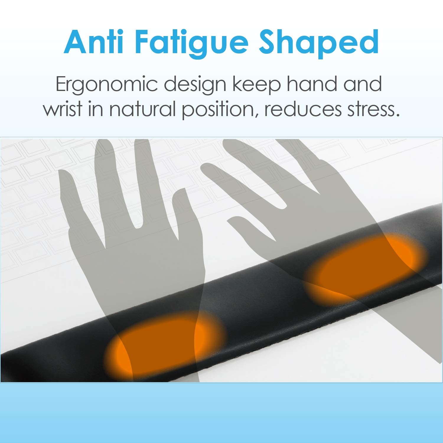 ELECOM MOH-FTPBK Wrist Rest FITTIO Fatigue Reduction/Memory Foam/Anti Skid