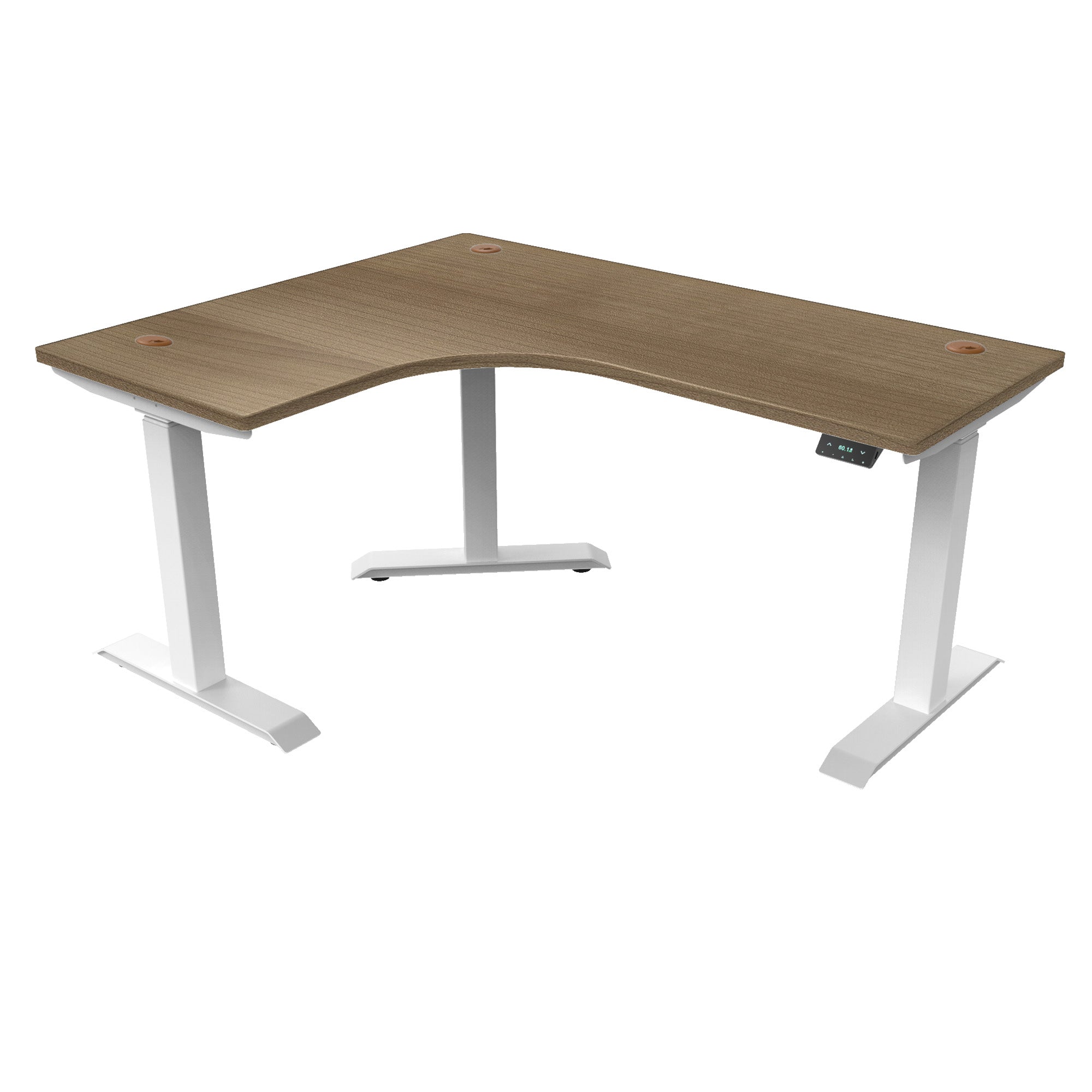 L-Shaped Extended Standing Desk Standard Size, MFC Tabletop