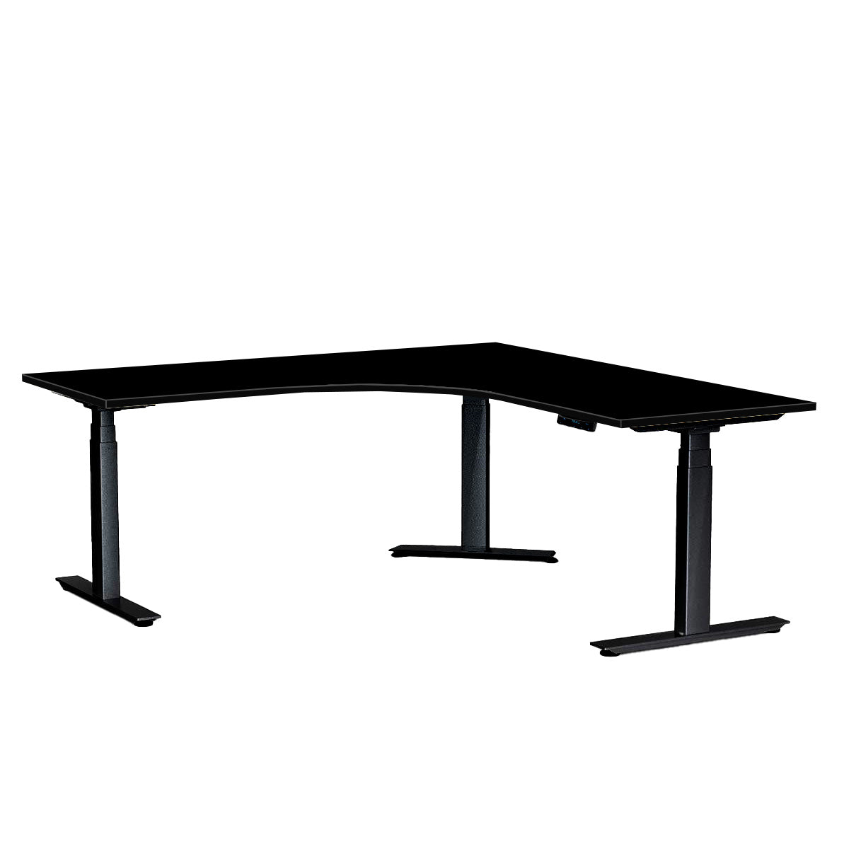 L-Shaped Extended Signature Standing Desk, (Customized) MFC Tabletop