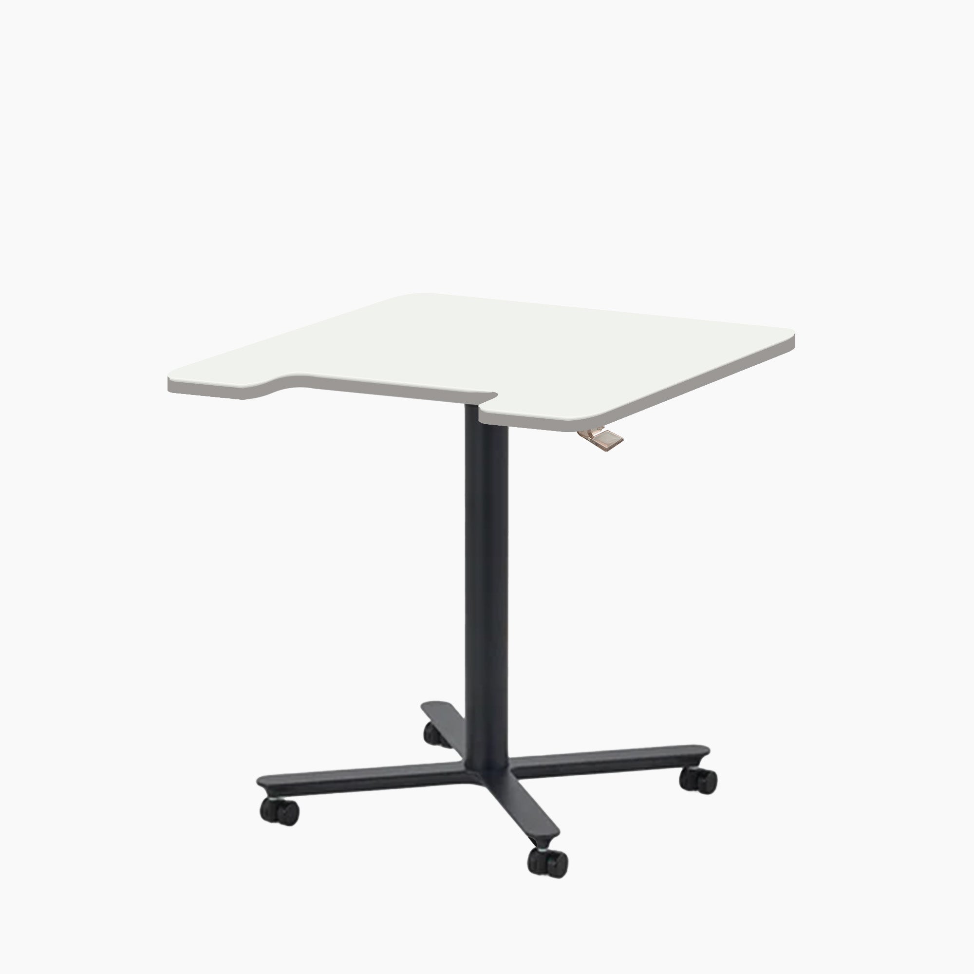 Mobile Single Pole Pneumatic Adjustable Desk