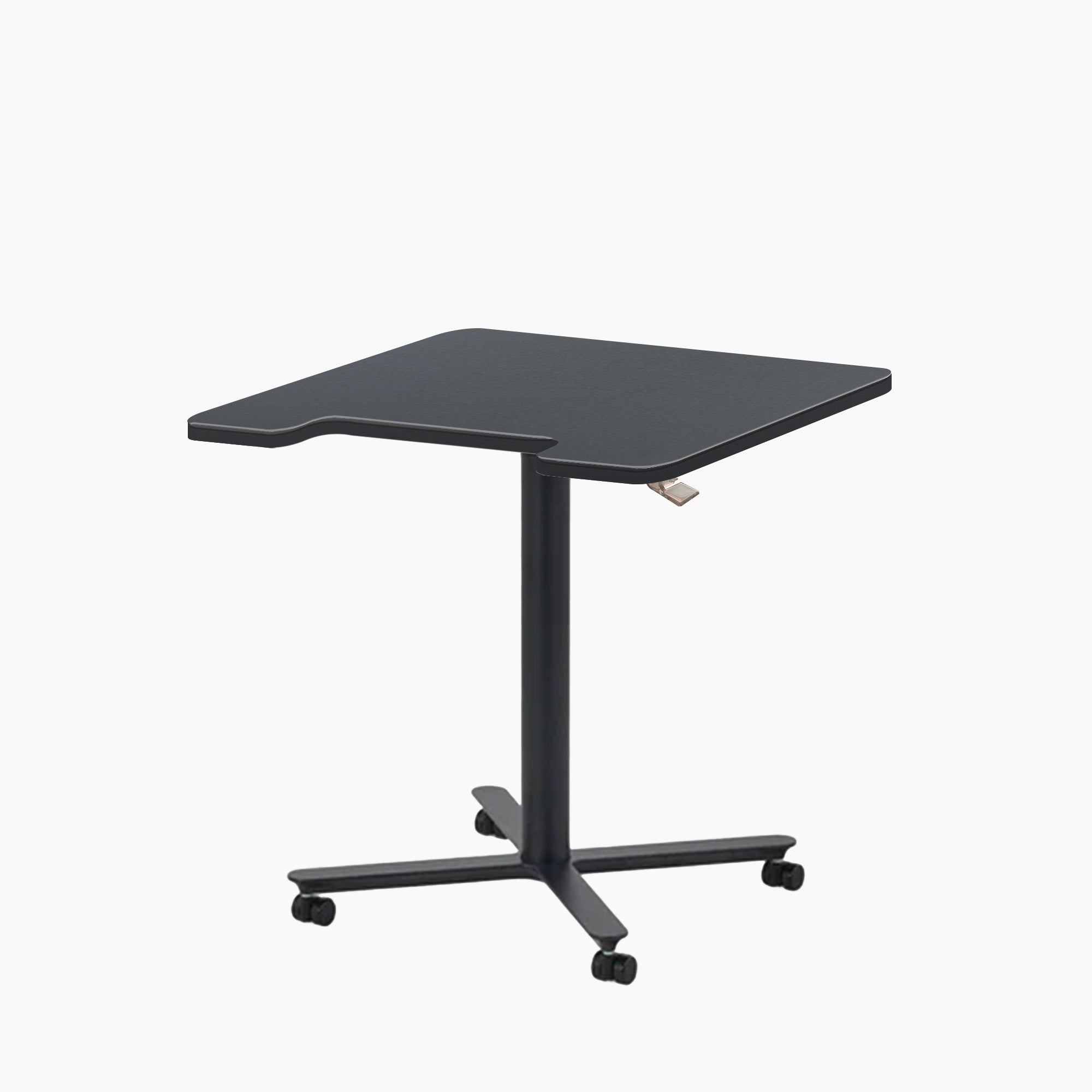 Mobile Single Pole Pneumatic Adjustable Desk