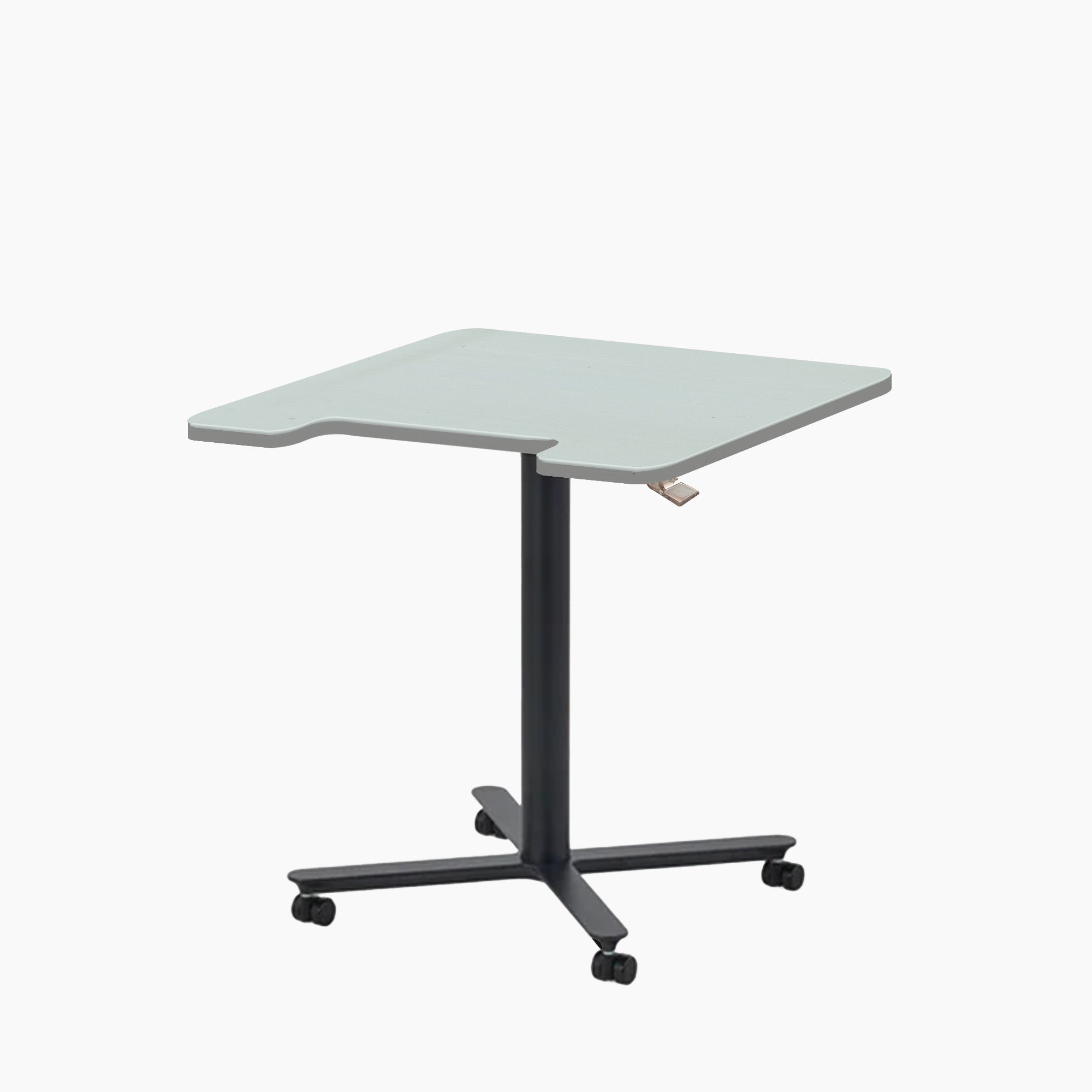 Mobile Single Pole Pneumatic Adjustable Desk