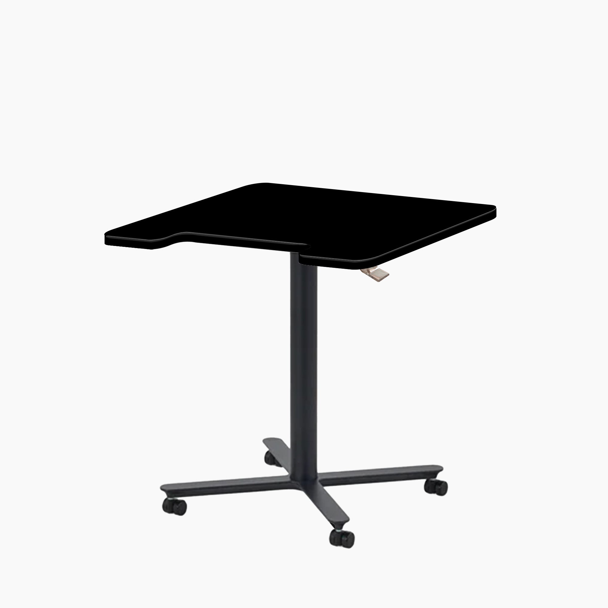 Mobile Single Pole Pneumatic Adjustable Desk