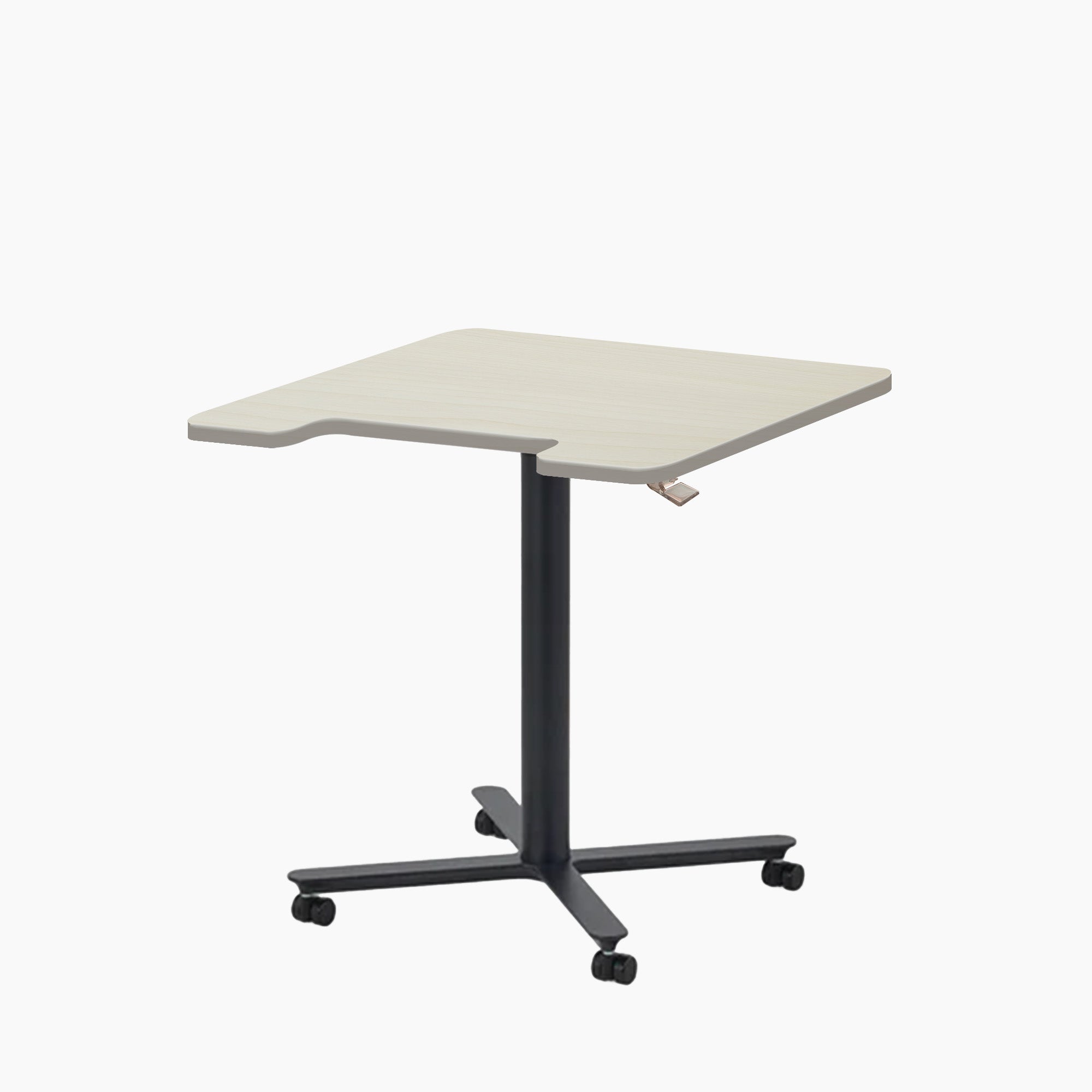 Mobile Single Pole Pneumatic Adjustable Desk