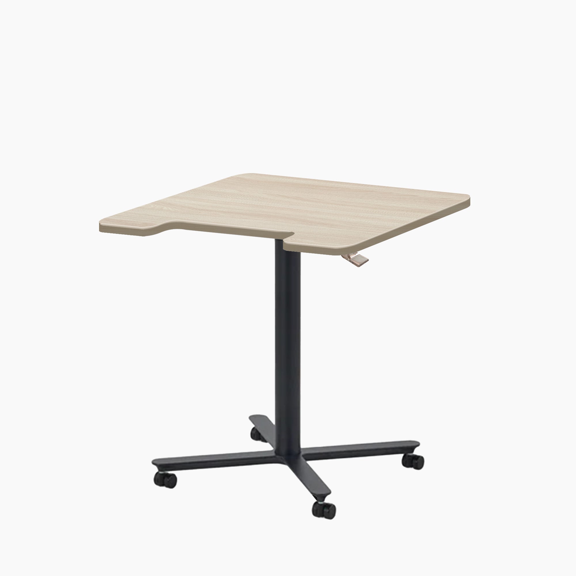 Mobile Single Pole Pneumatic Adjustable Desk