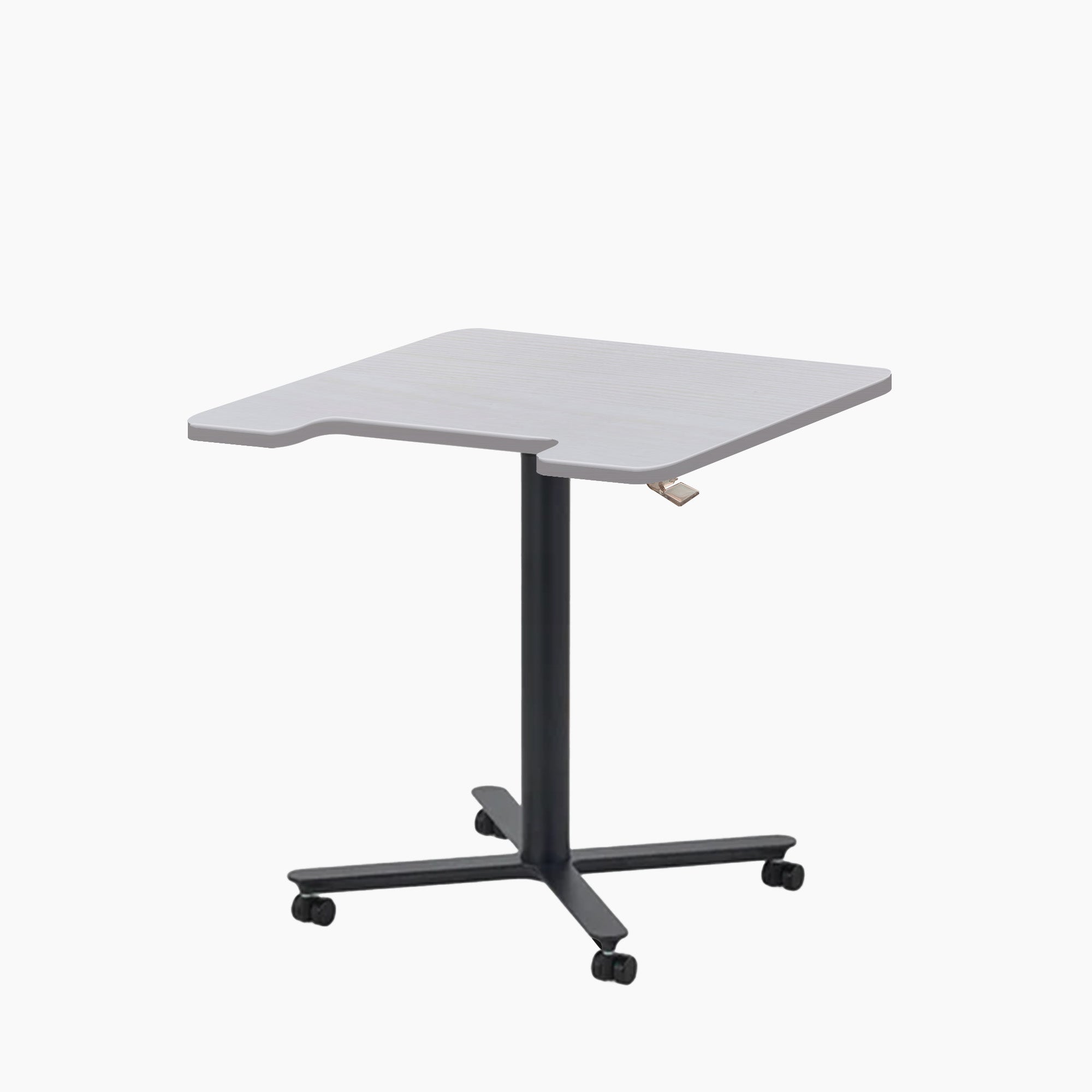 Mobile Single Pole Pneumatic Adjustable Desk