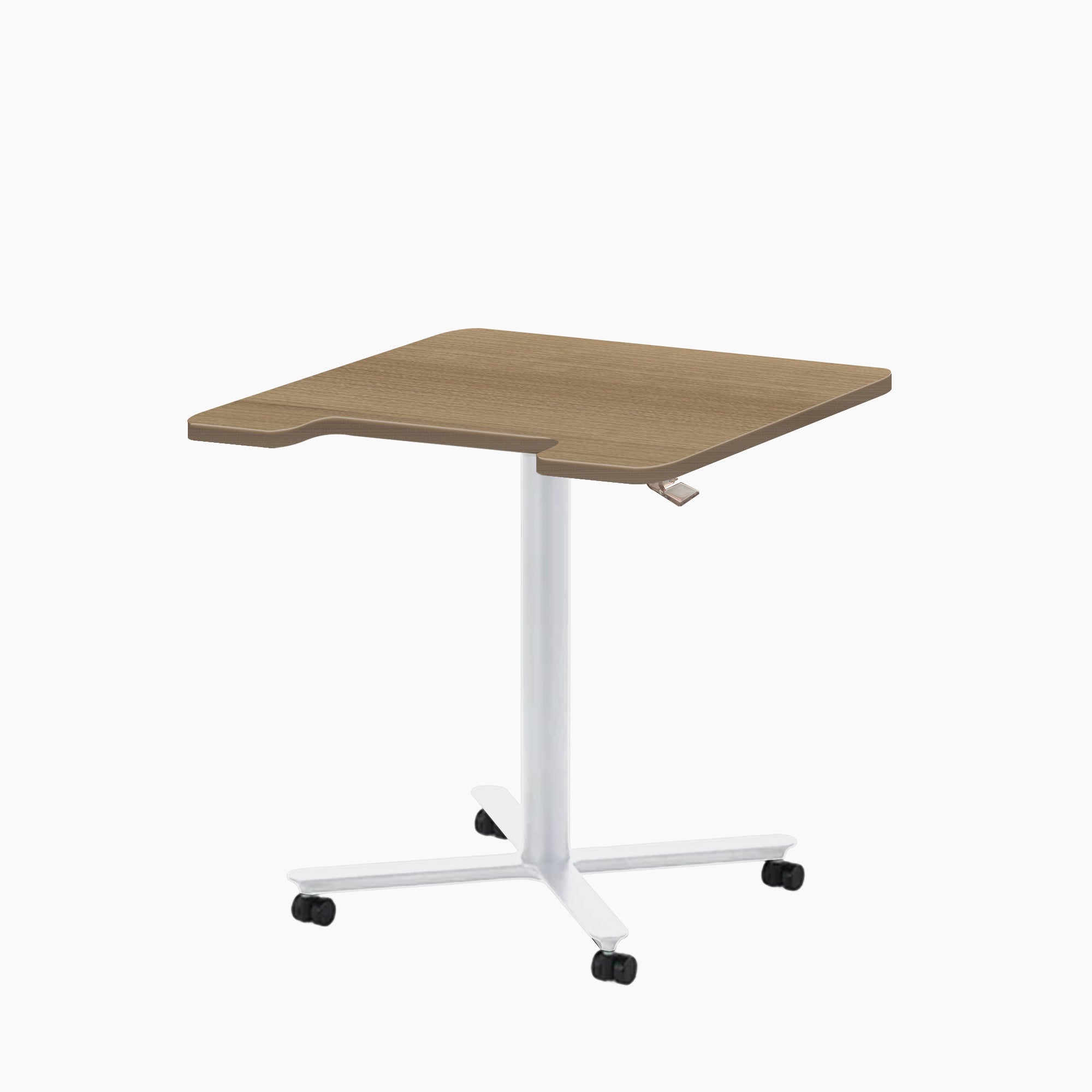 Mobile Single Pole Pneumatic Adjustable Desk