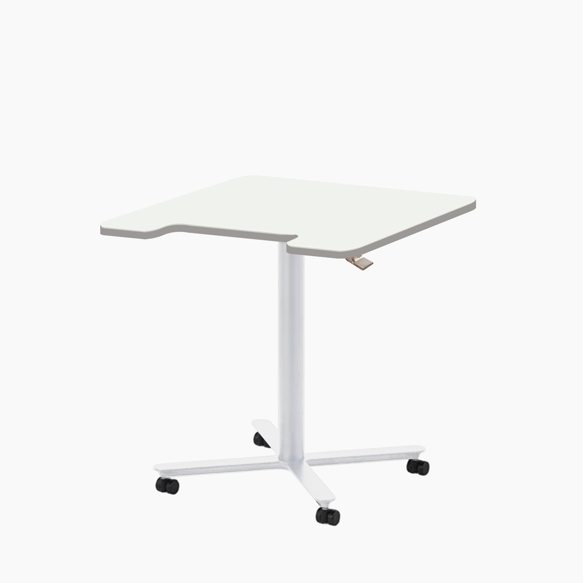 Mobile Single Pole Pneumatic Adjustable Desk