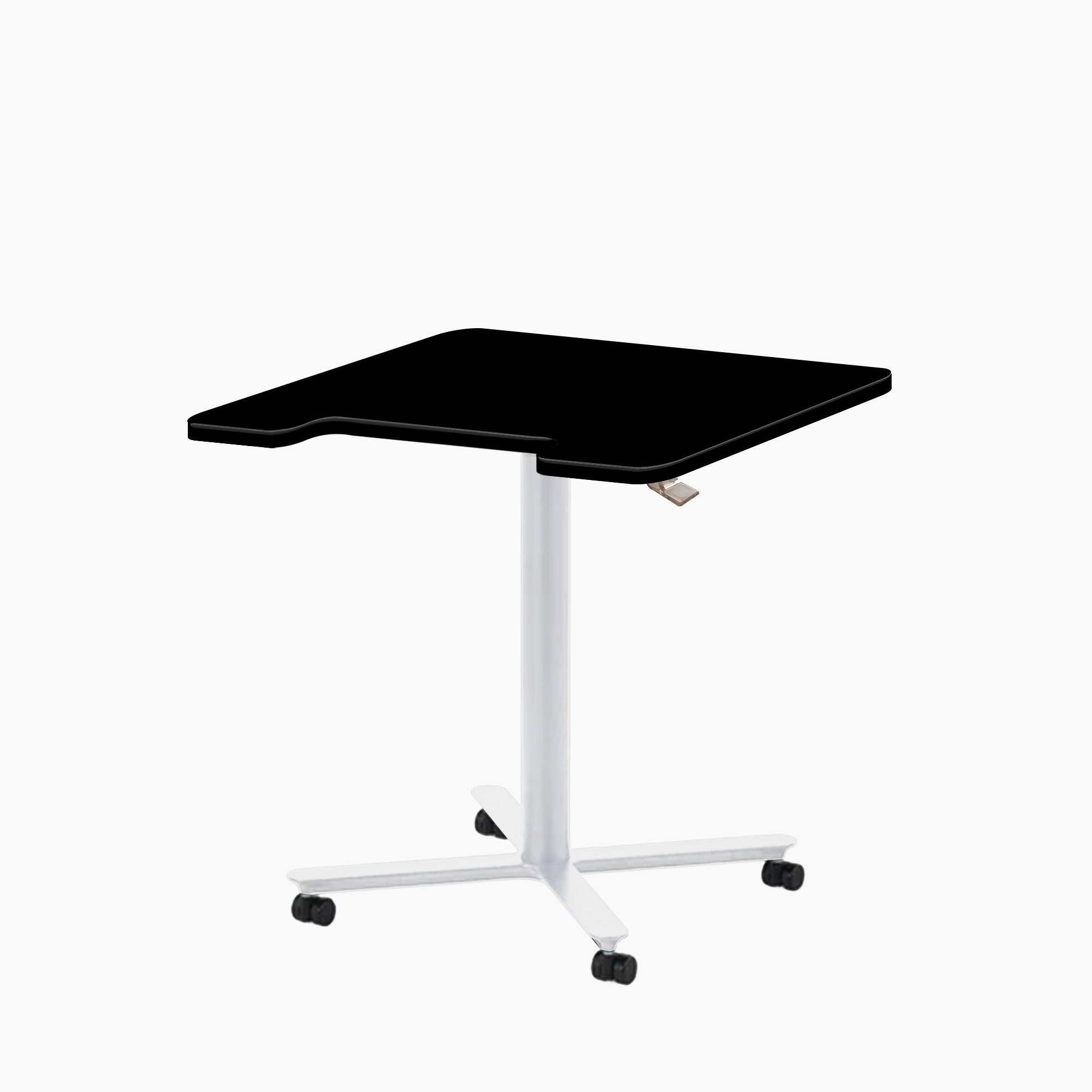 Mobile Single Pole Pneumatic Adjustable Desk