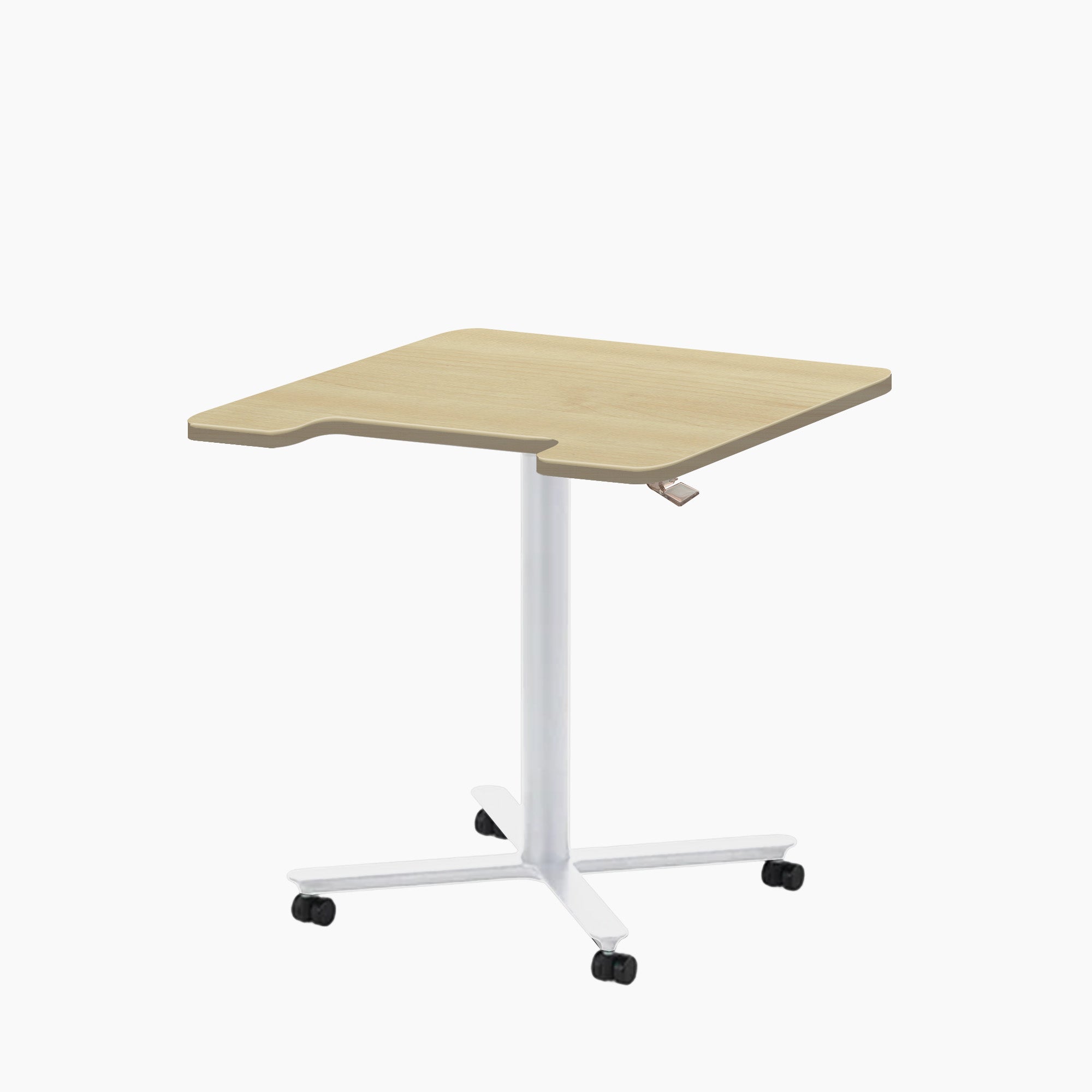 Mobile Single Pole Pneumatic Adjustable Desk