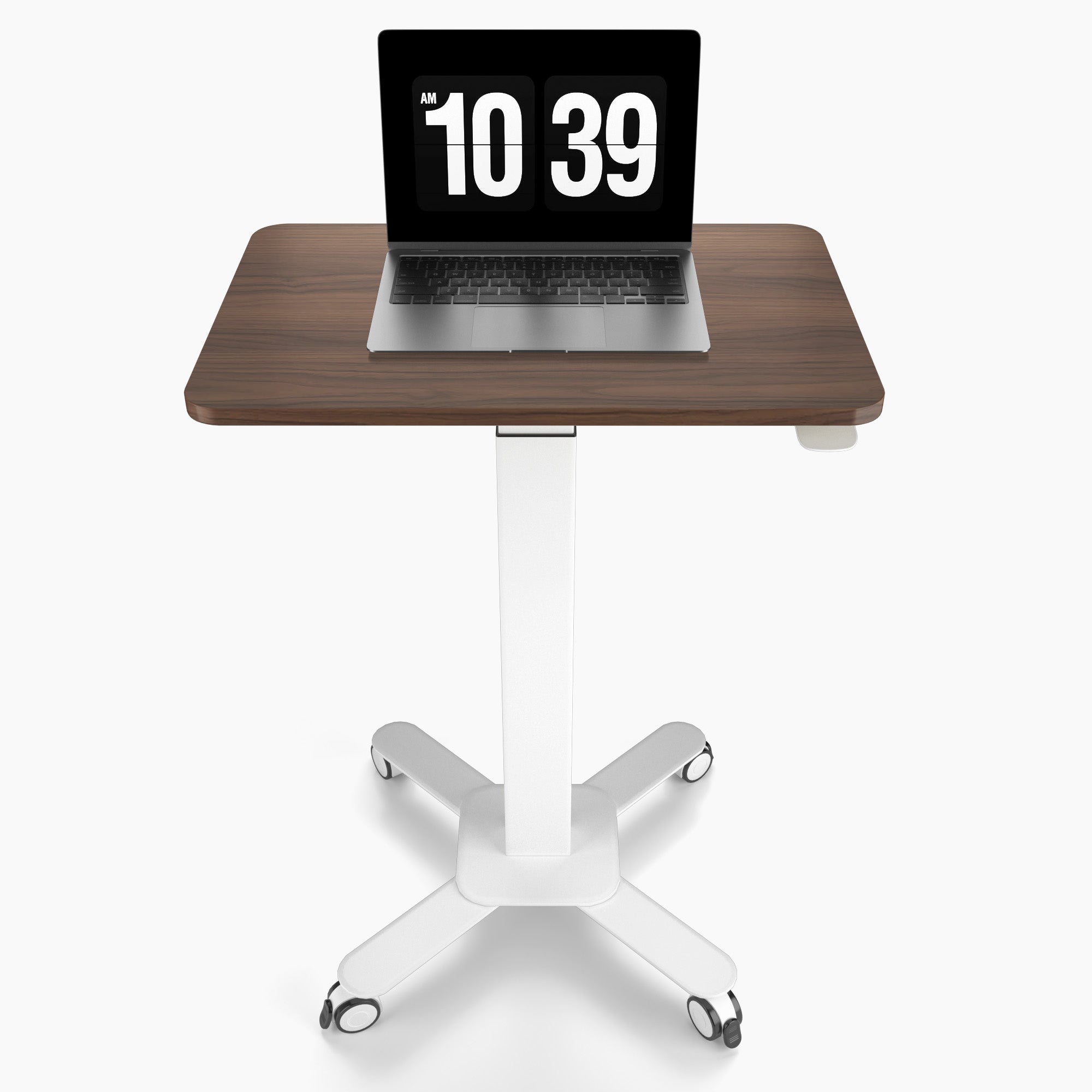 Mobile Single Pole Pneumatic Height Adjustable Desk