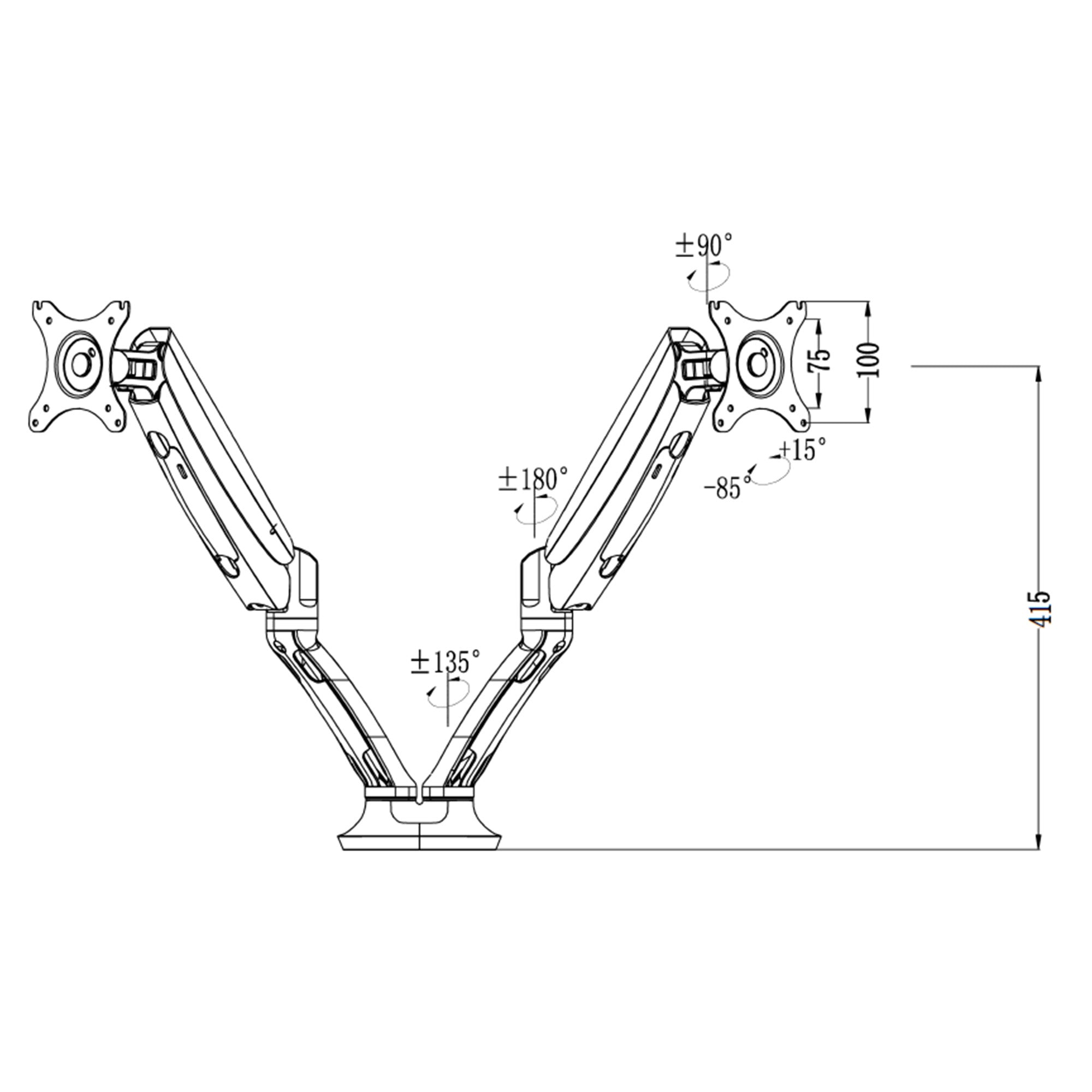 Dual Vesa Universal Desk Mount