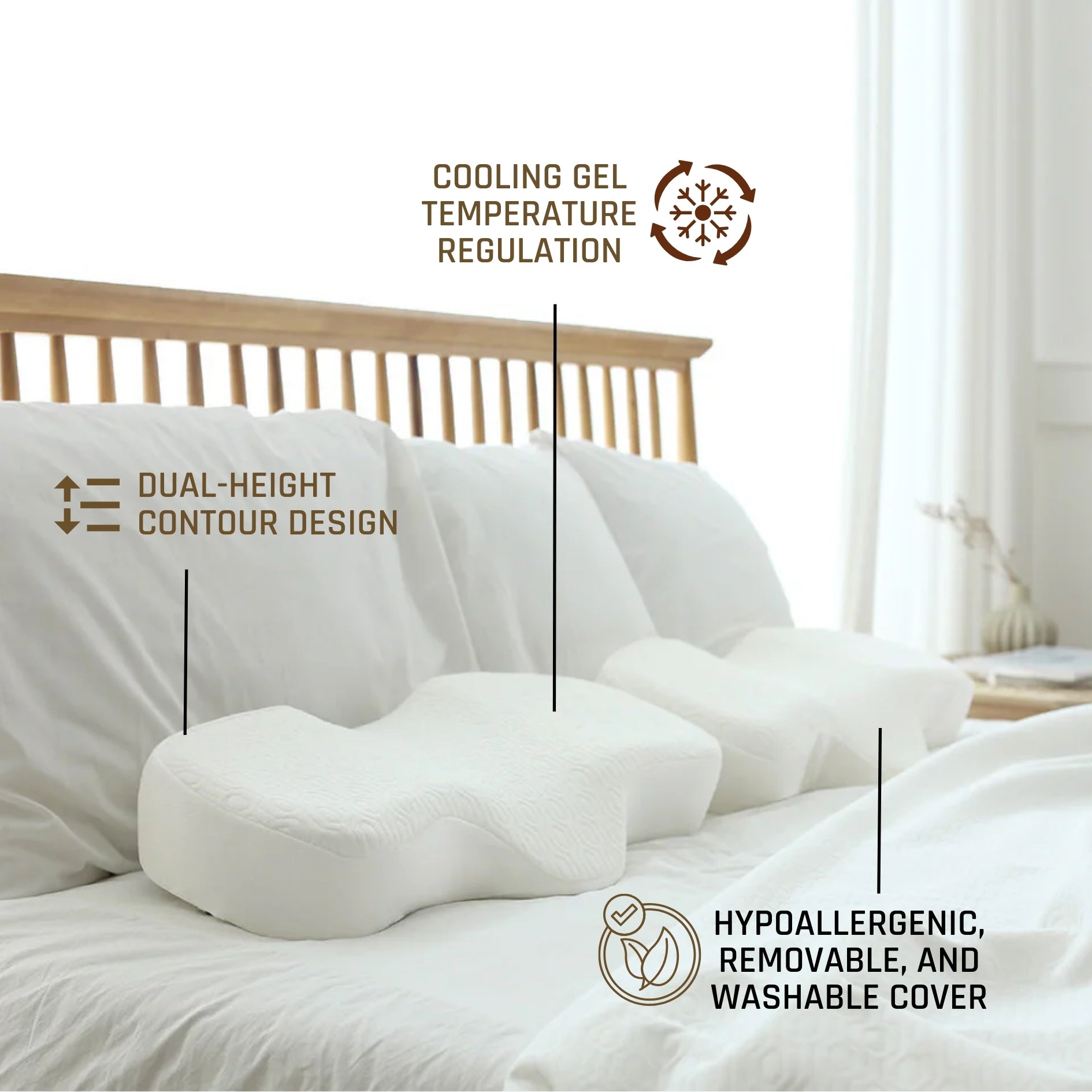 Dual Plus Perfect Sleep Pillow [Free Original Pillow Cover Worth $69]