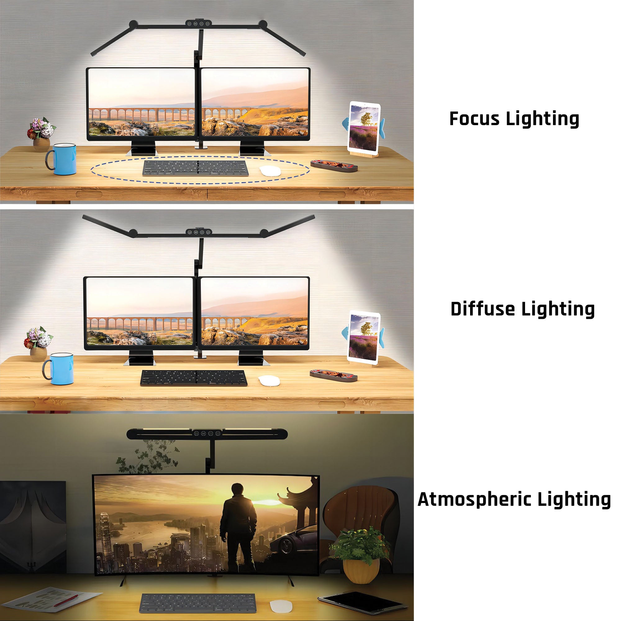 360 Adjustable Desk Lamp with Remote Control