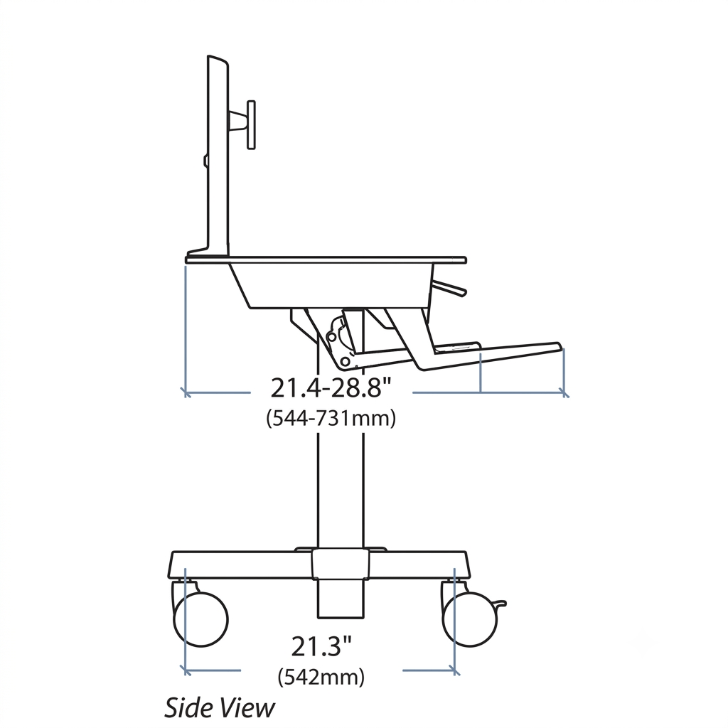 ERGOTRON [CLEARANCE] WorkFit-C, Single LD Sit-Stand Workstation With Monitor Arm Ergoworks