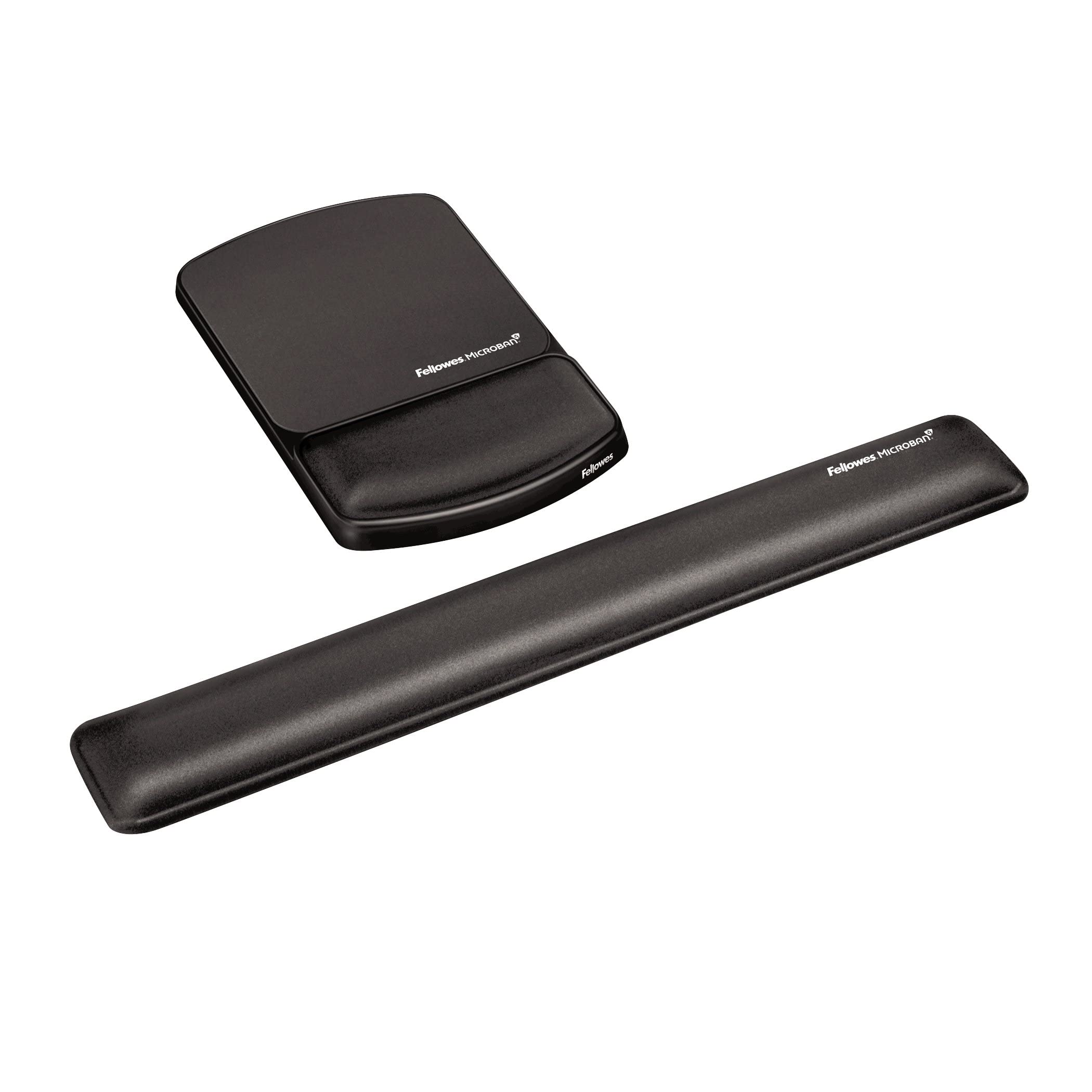 Fellowes Gel Wrist Rest and Mouse Pad with Microban Product Protection - Graphite, FW-9175101